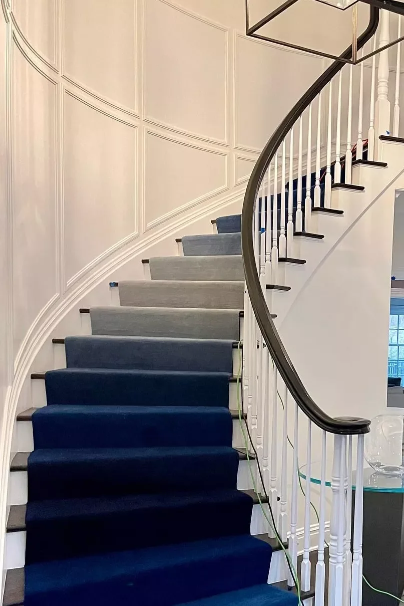 33 Creative Stair Riser Transformations That Will Elevate Your Home 21 Fade In or Fade Out