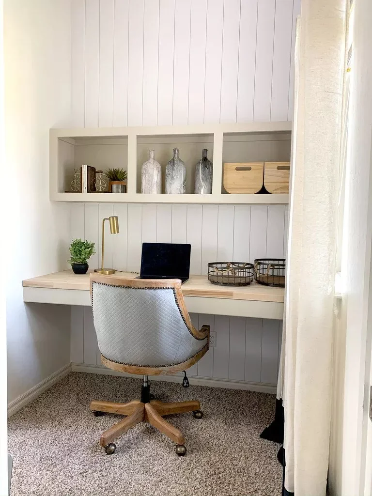 30 Creative Home Office Shelving Solutions to Transform Your Workspace Fake a Built-In Look