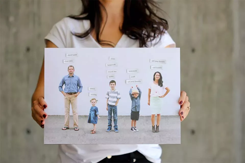 13 Creative Family Chore Chart Ideas That Actually Work in Every Home 7 Family Photo Chore Chart