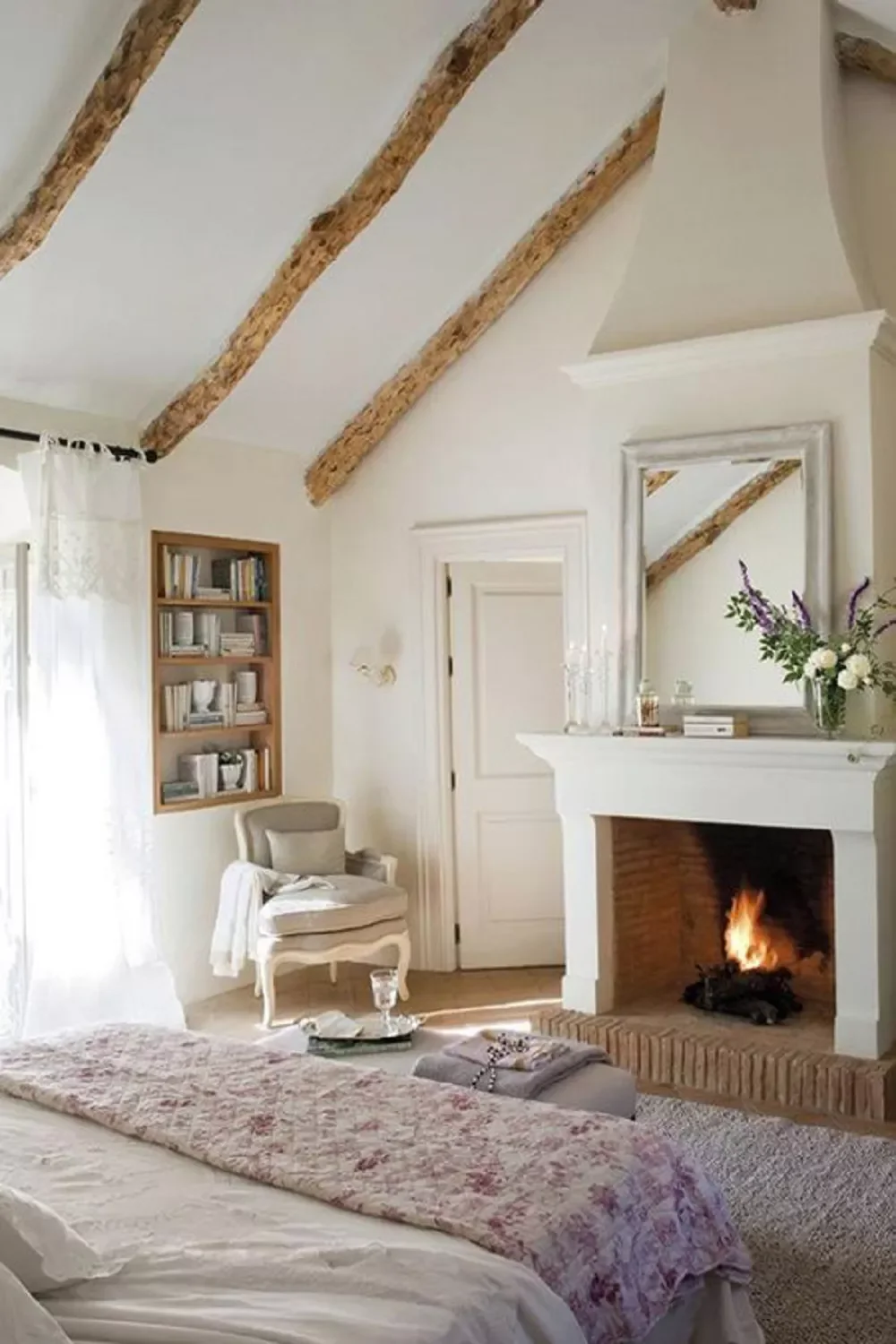 49 Stunning Farmhouse Bedroom Designs That Will Transform Your Space 3 Farmhouse Bedroom Fireplace