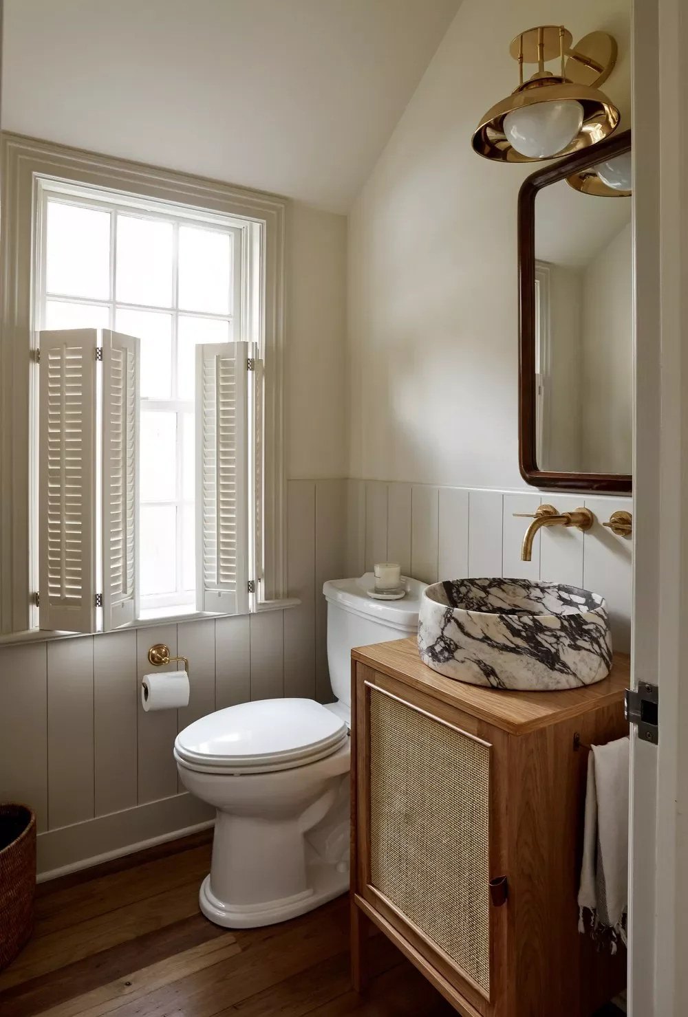 32 Powder Room Design Ideas That Turn Your Small Space Into a Style Statement Farmhouse Half Bathroom