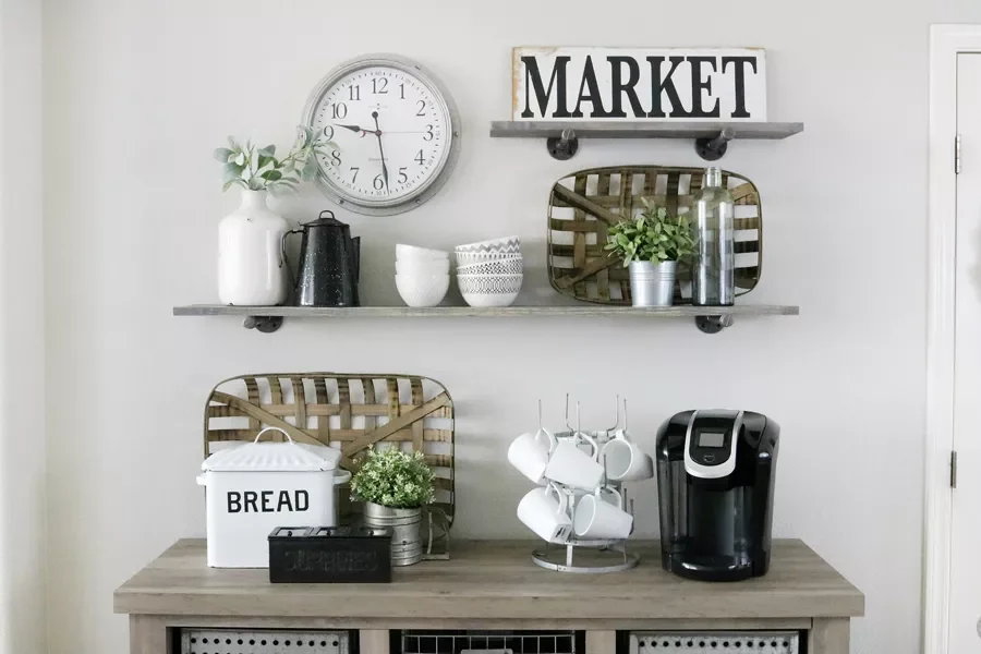 43 Stylish Coffee Bar Ideas That'll Transform Your Morning Routine Farmhouse Style