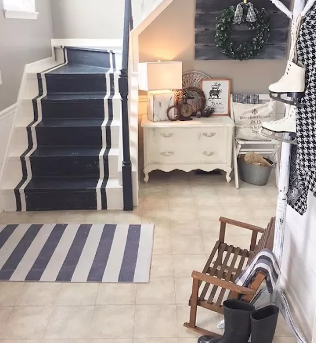 21 Creative Painted Stair Ideas That Will Transform Your Home 2 Faux Runner
