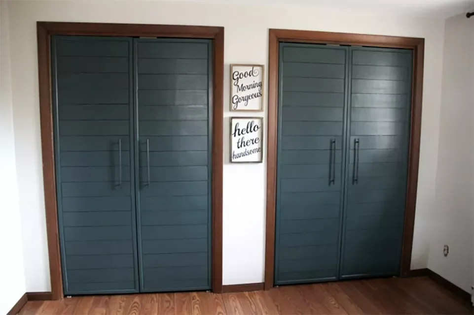 26 Creative DIY Closet Door Makeovers That Transform Your Space 4 Faux Shiplap French Closet Doors