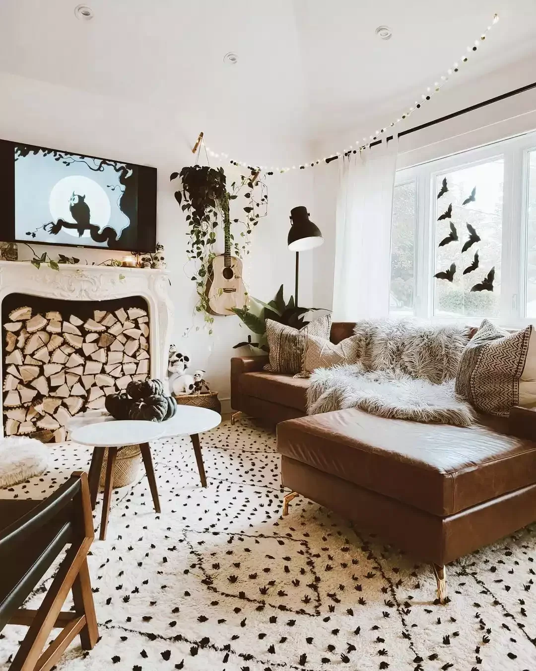 30 Enchanting Halloween Fireplace Mantel Ideas to Transform Your Space 16 Fill Up Your Fireplace