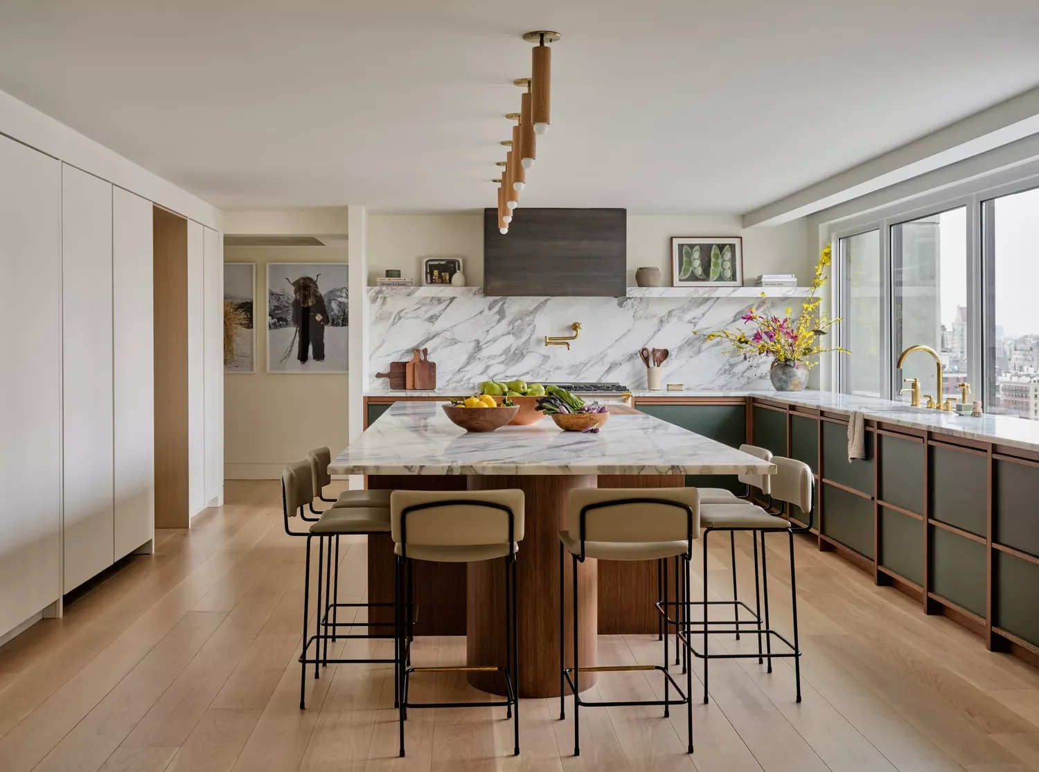 19 Gorgeous Olive Green Kitchen Cabinet Designs That Elevate Your Kitchen Finish With Dark Wood Trim