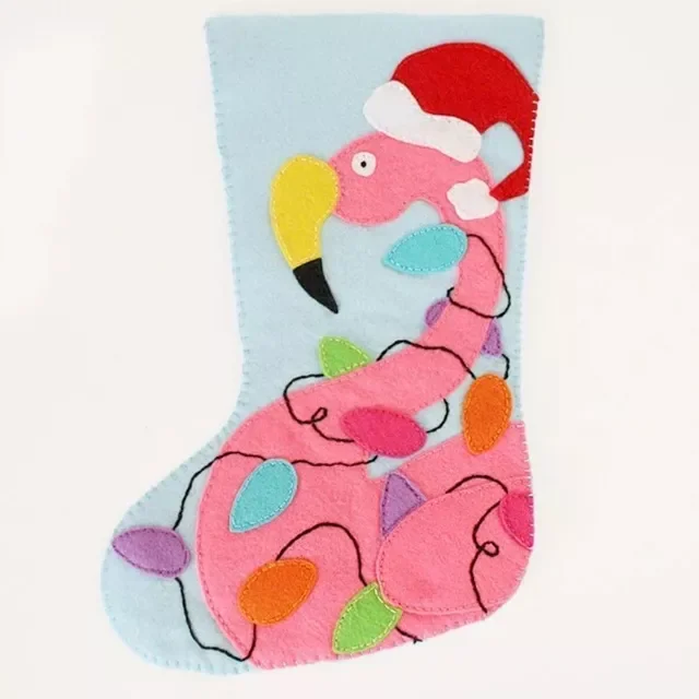41 Creative DIY Christmas Stocking Ideas That Will Transform Your Holiday Decor 36 Flamingo Stocking