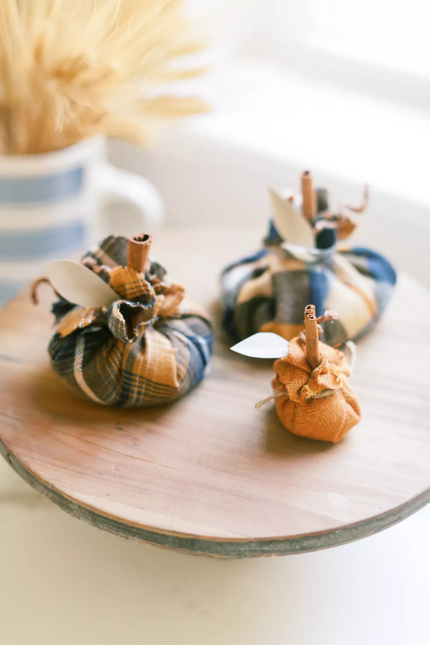 29 Stunning Fall Centerpiece Ideas to Transform Your Seasonal Table 22 Flannel Pumpkins
