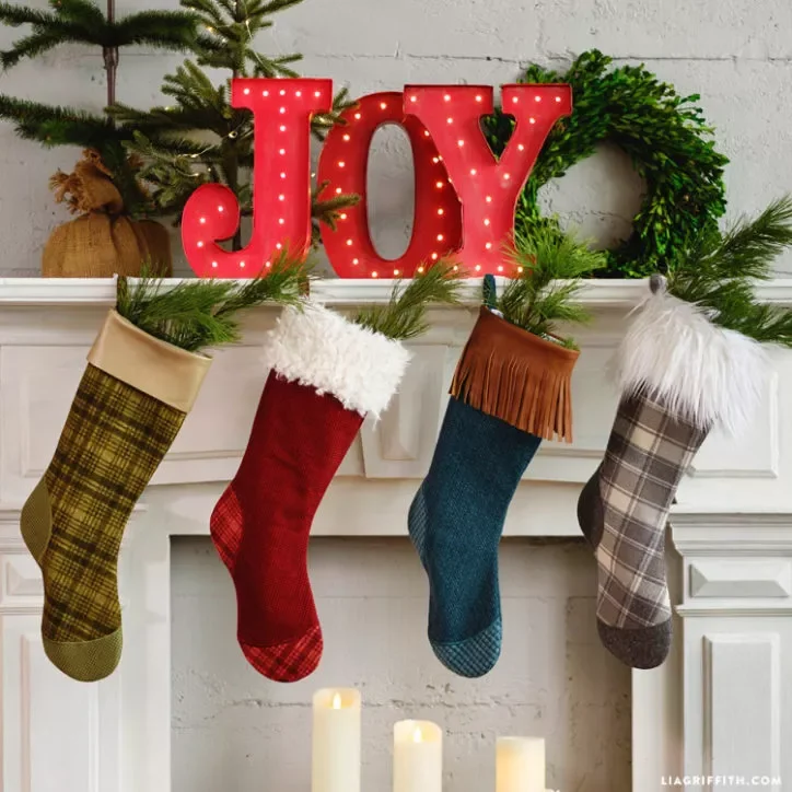 41 Creative DIY Christmas Stocking Ideas That Will Transform Your Holiday Decor 16 Flannel Stockings