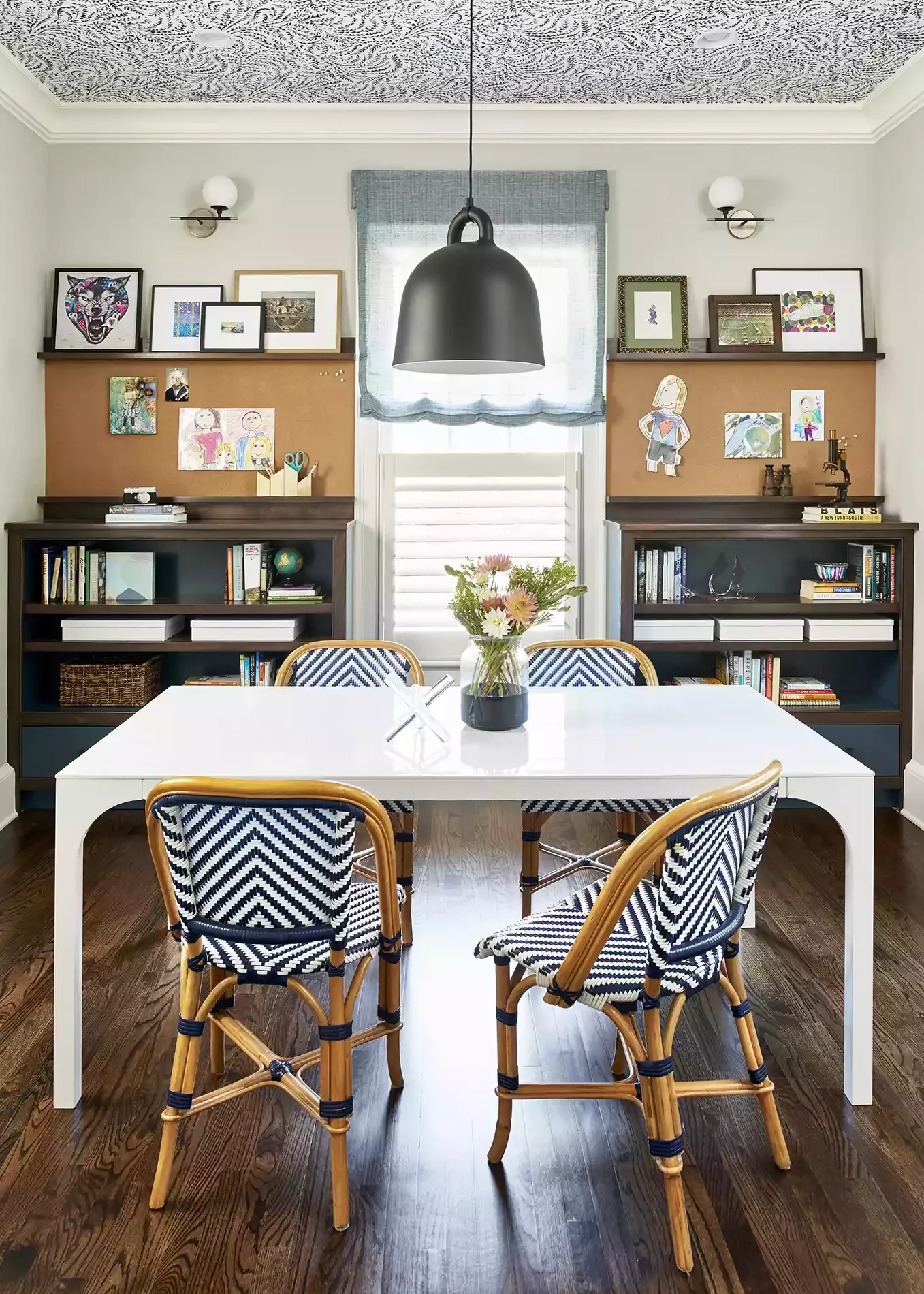 32 Study Room Ideas That Will Transform Your Workspace Into a Productivity Paradise Float a Shared Work Table