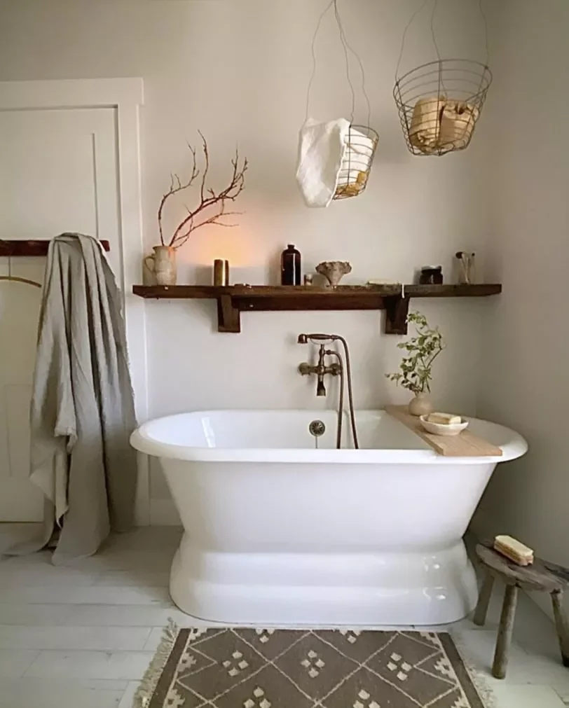 43 Smart Bathroom Storage Solutions That Maximize Every Inch Float a Shelf Above the Tub