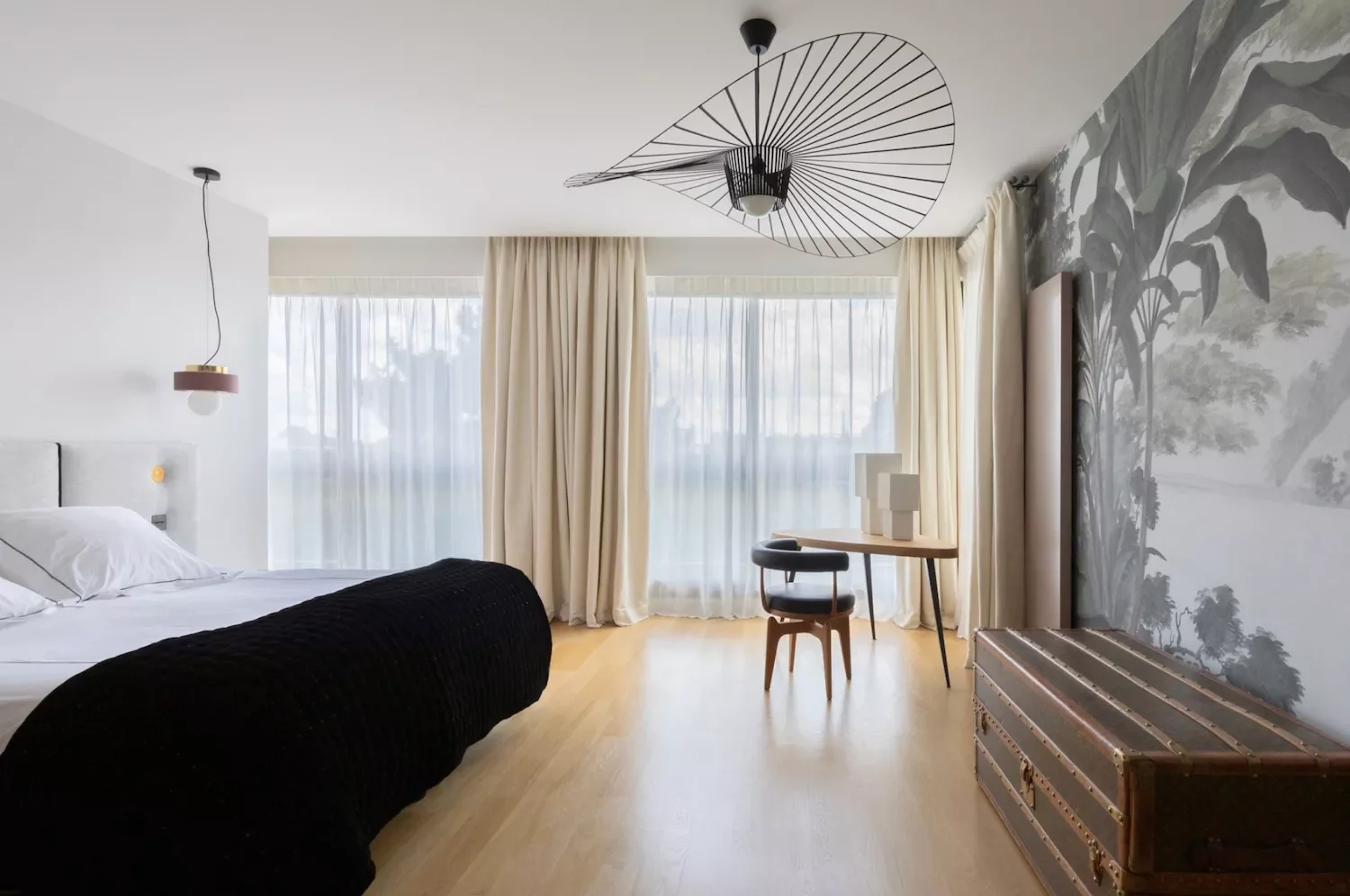 45 Bedroom Office Ideas to Perfect Your Work-Life Balance 10 Float the Desk in a Corner