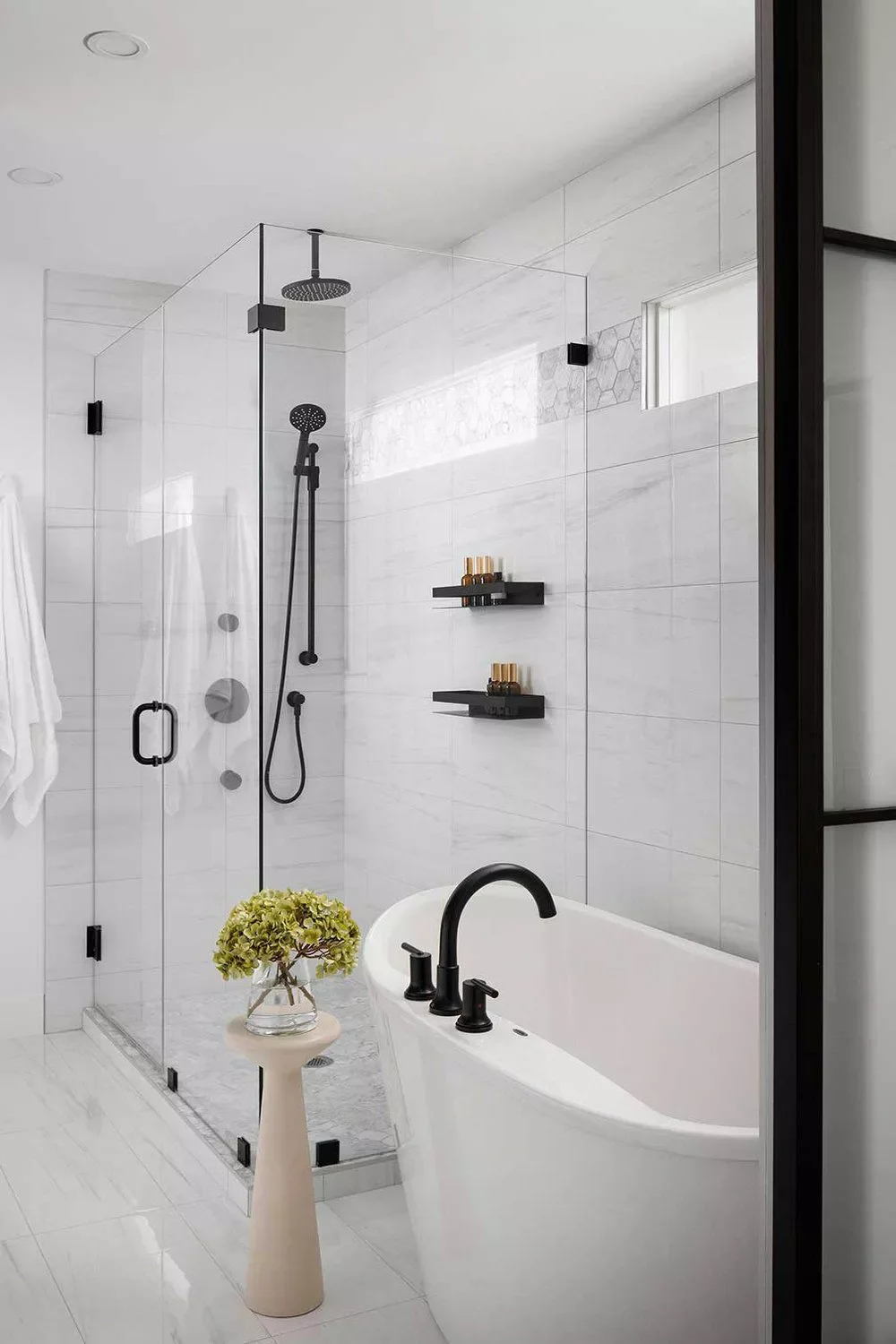 53 Modern Bathroom Ideas That Will Transform Your Space 35 Floating Shower Shelves