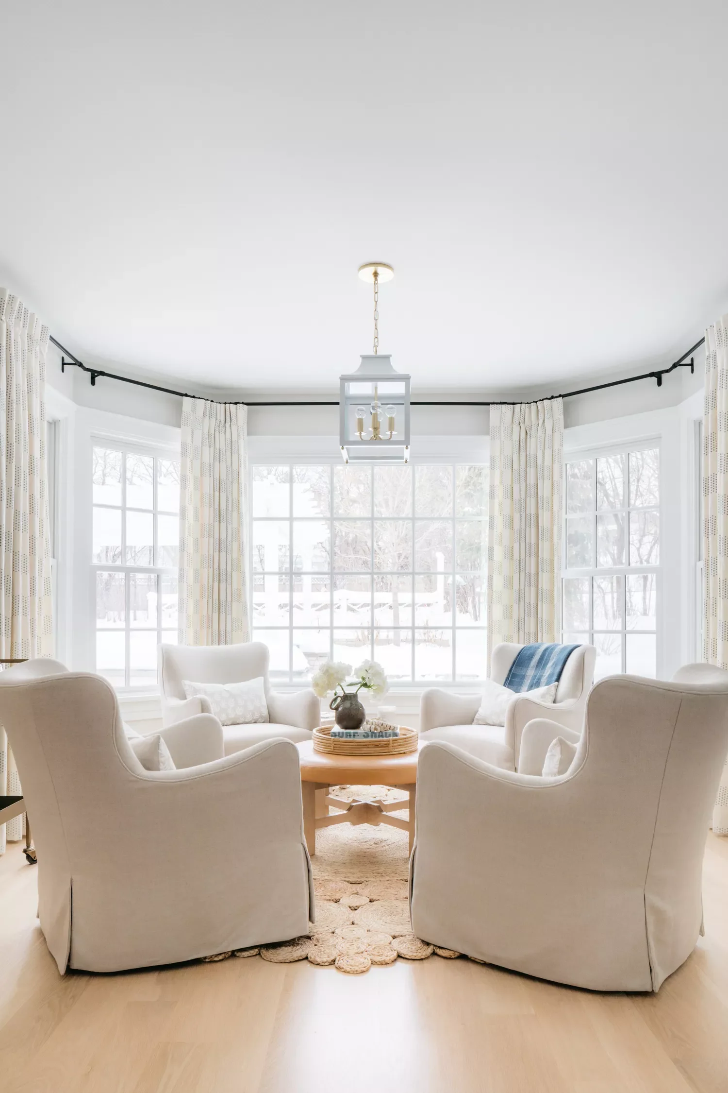 22 Creative Bay Window Dressing Ideas That Will Transform Your Space 5 Floor-Length Curtains