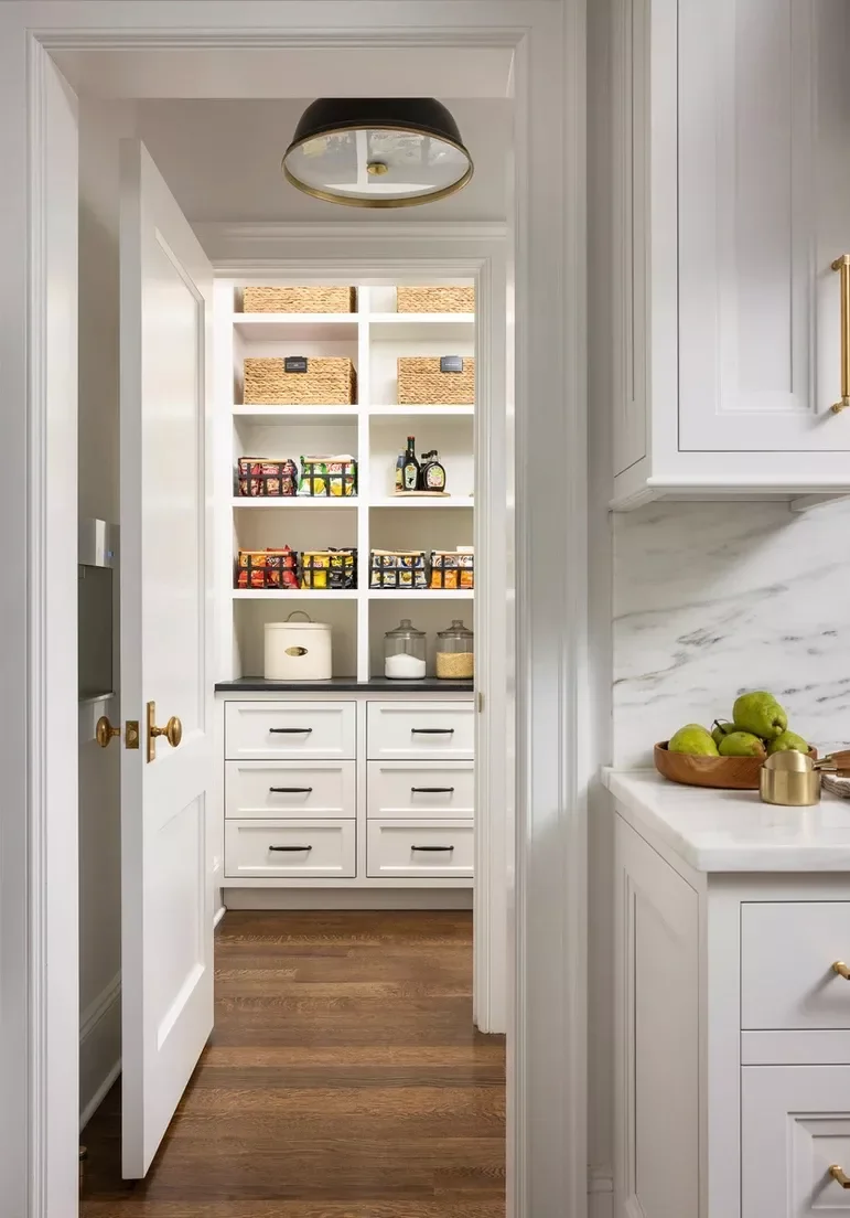 36 Kitchen Pantry Ideas That Look Amazing Floor-to-Ceiling Storage