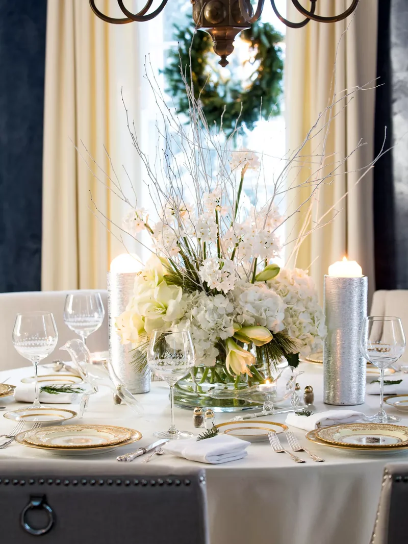 Flower Arrangement Christmas Centerpiece