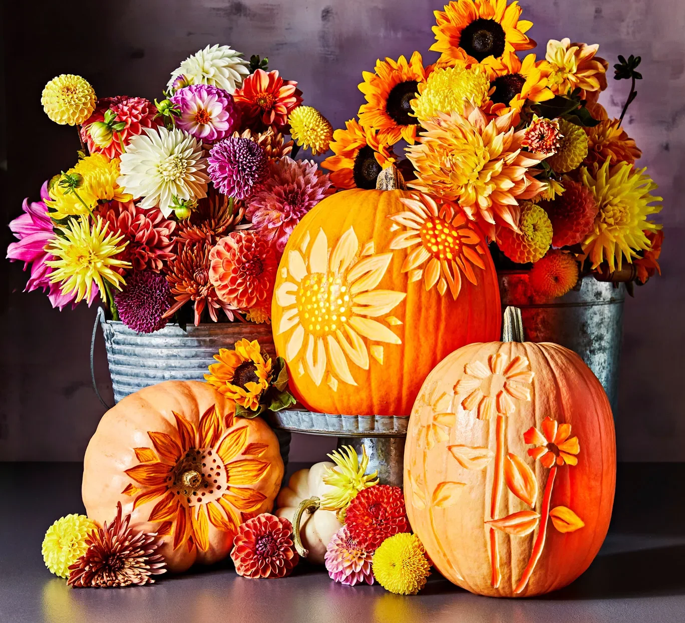65 Free Pumpkin Carving Templates to Transform Your Porch 60 Flower Pumpkin Stencils