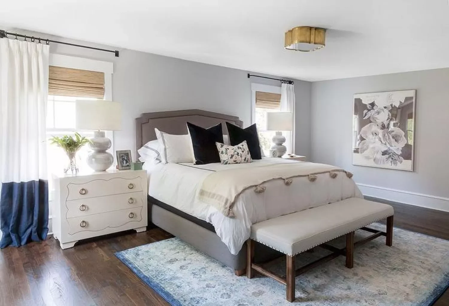 24 Brilliant Primary Bedroom Lighting Ideas That Transform Your Space 6 Flush-Mount Ceiling Fixtures in the Bedroom