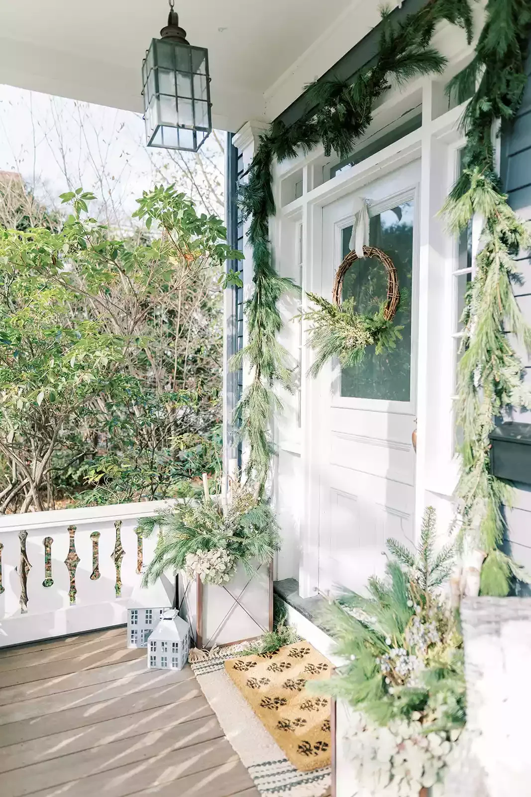 30 Christmas Door Decorating Ideas That Create Masterpieces Foraged Front Door Wreath