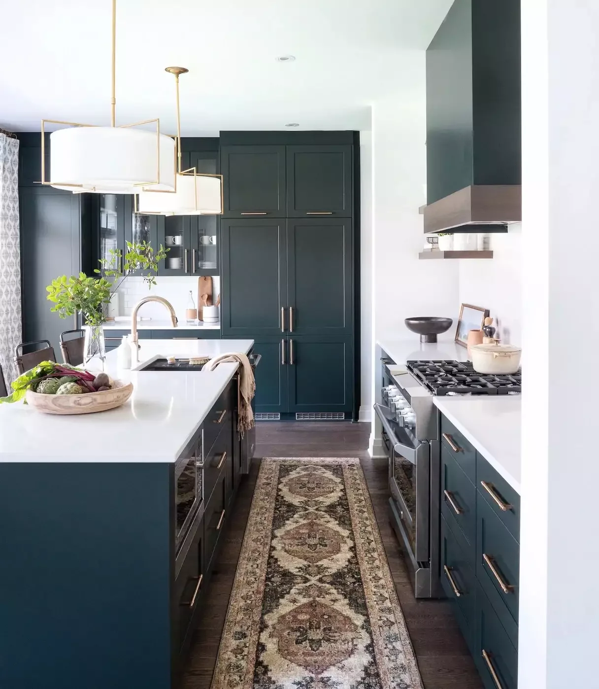 27 Stunning Painted Kitchen Cabinet Ideas to Transform Your Space 21 Forest Green Cabinets