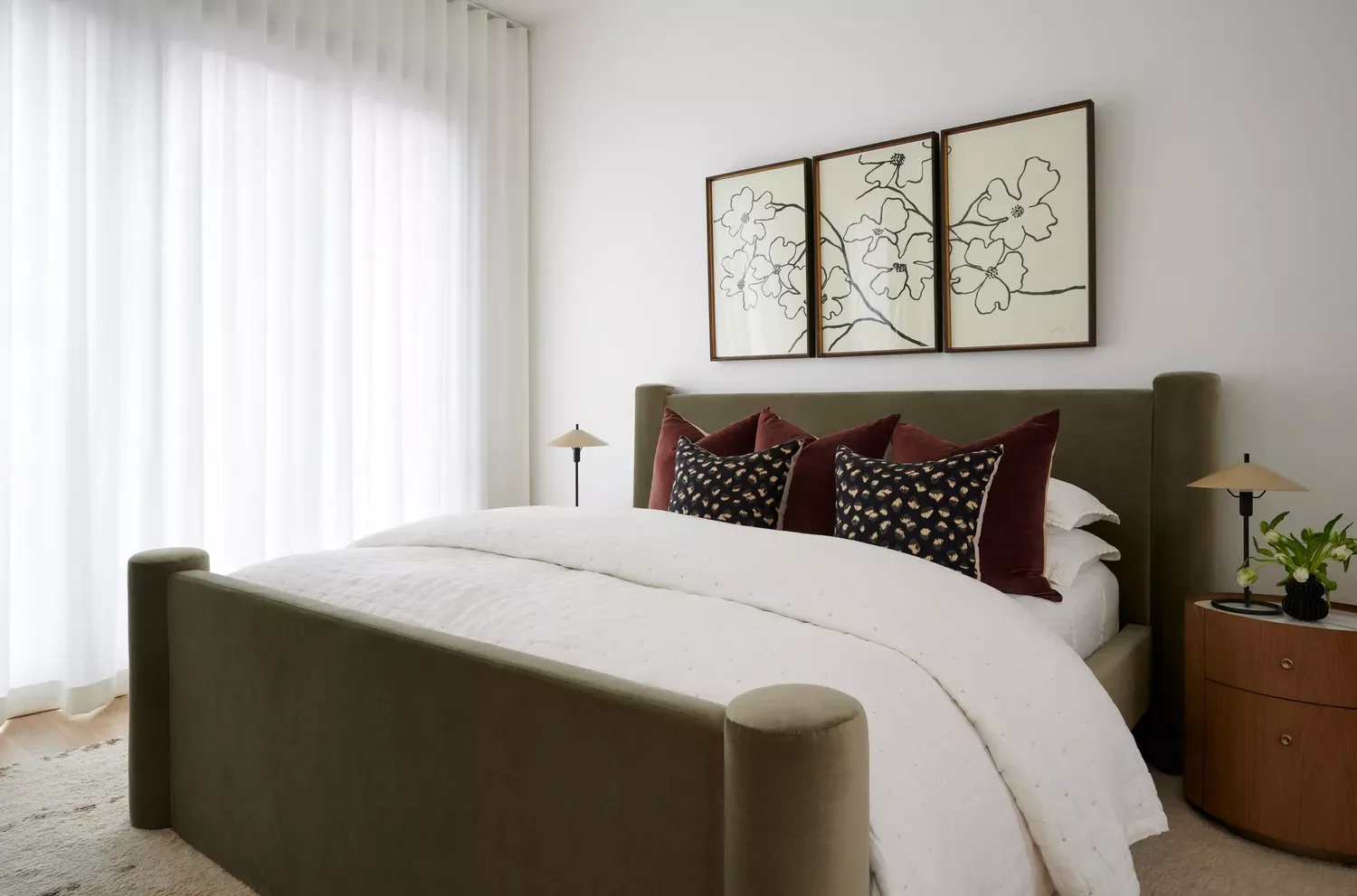 66 Creative Ways to Transform the Wall Above Your Bed Into a Stunning Focal Point Framed Art Triptych