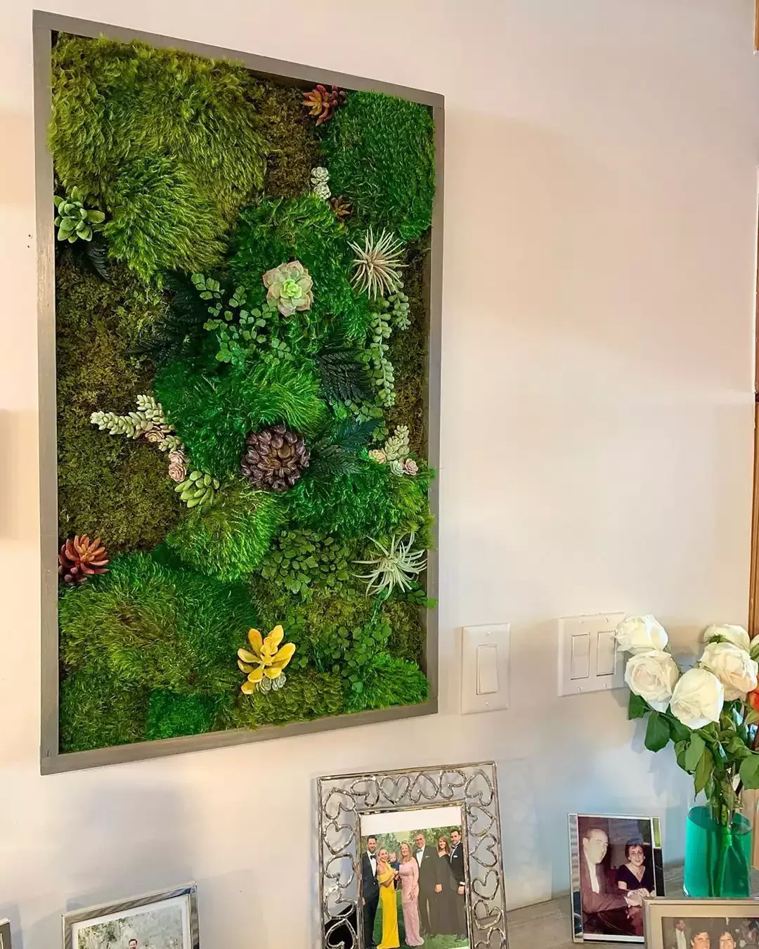 26 Stunning Plant Wall Ideas That'll Transform Your Home Into a Green Paradise 6 Framed Living Wall Art