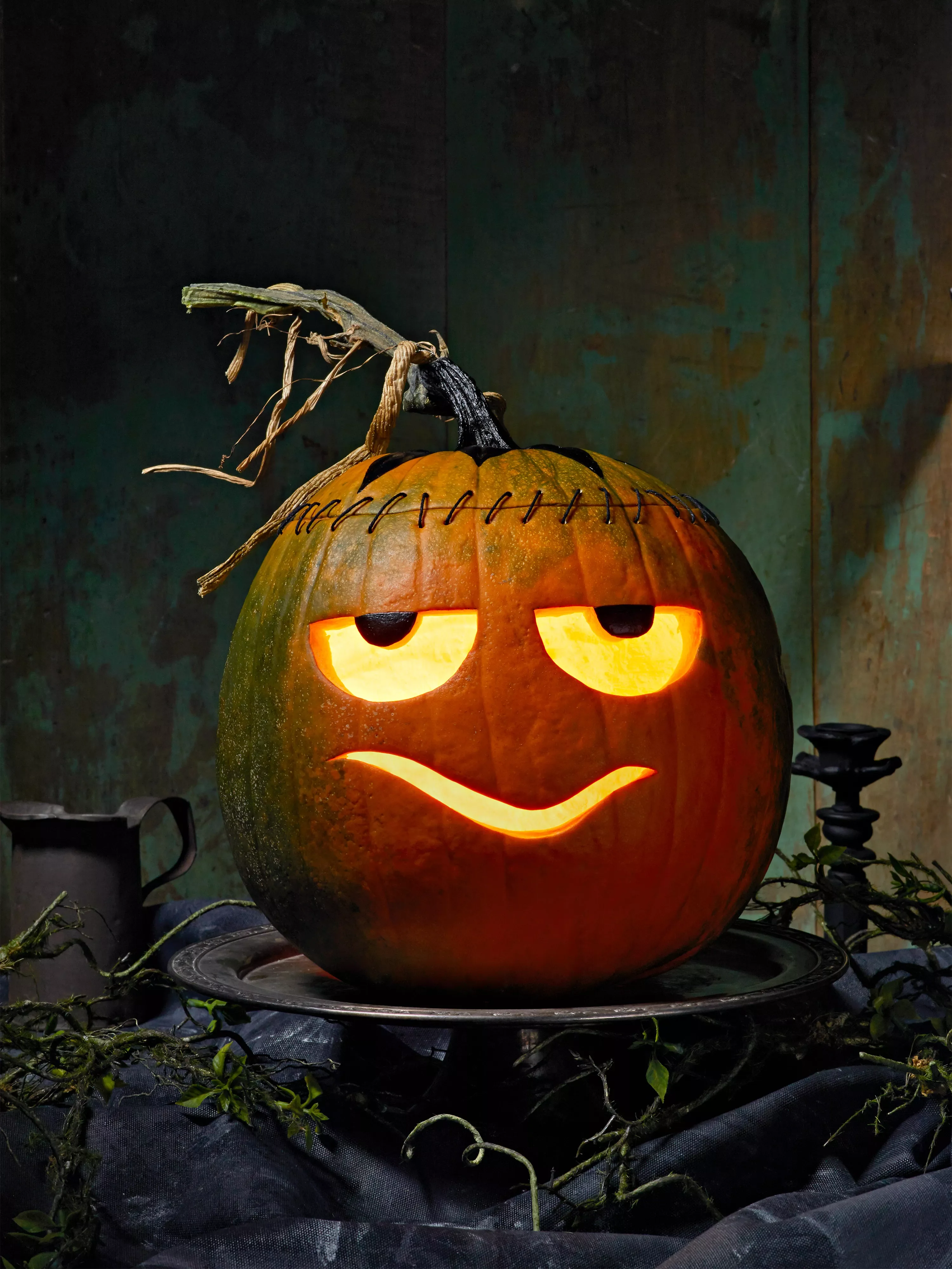 65 Free Pumpkin Carving Templates to Transform Your Porch 18 Frank-O’-Lantern