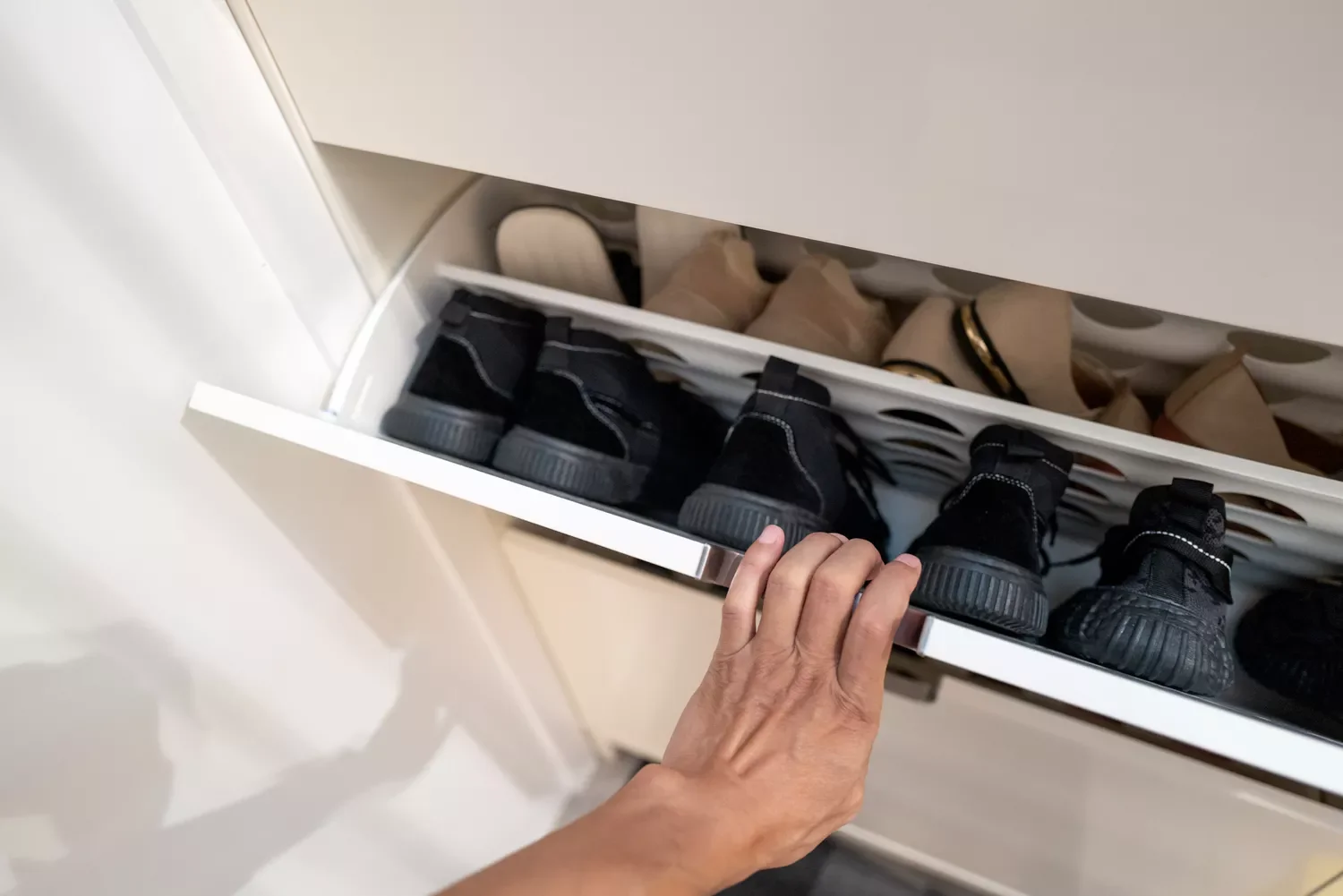 20 Brilliant Garage Shoe Storage Solutions That Actually Work Freestanding Shoe Cabinet