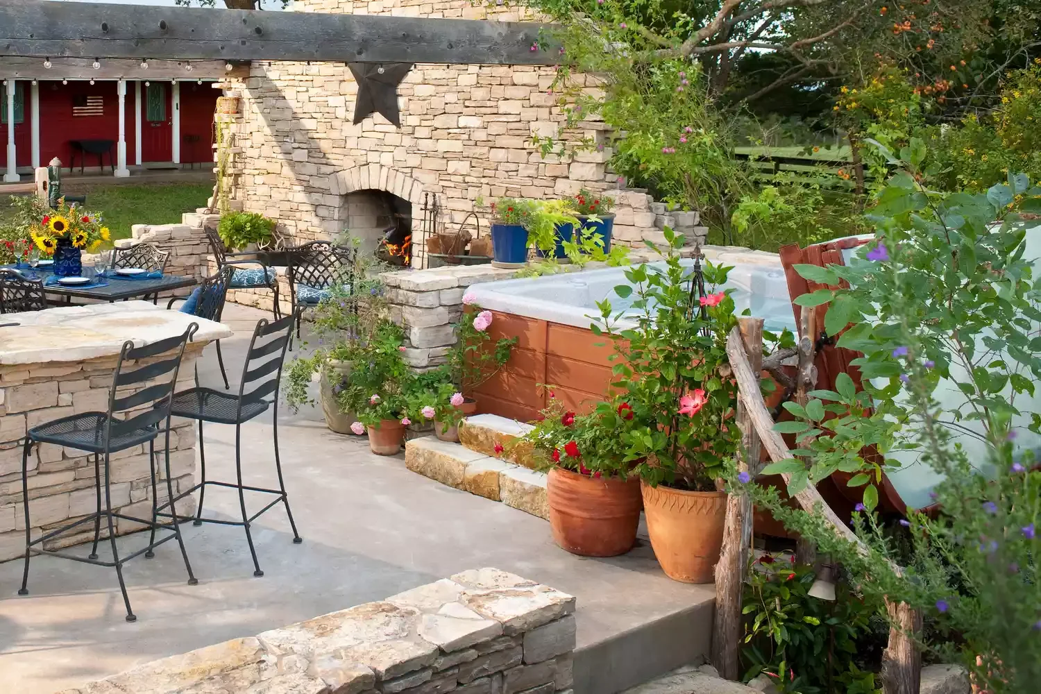 30 Stunning Hot Tub Deck Designs to Create Your Dream Backyard Retreat 4 French Countryside Hot Tub Deck