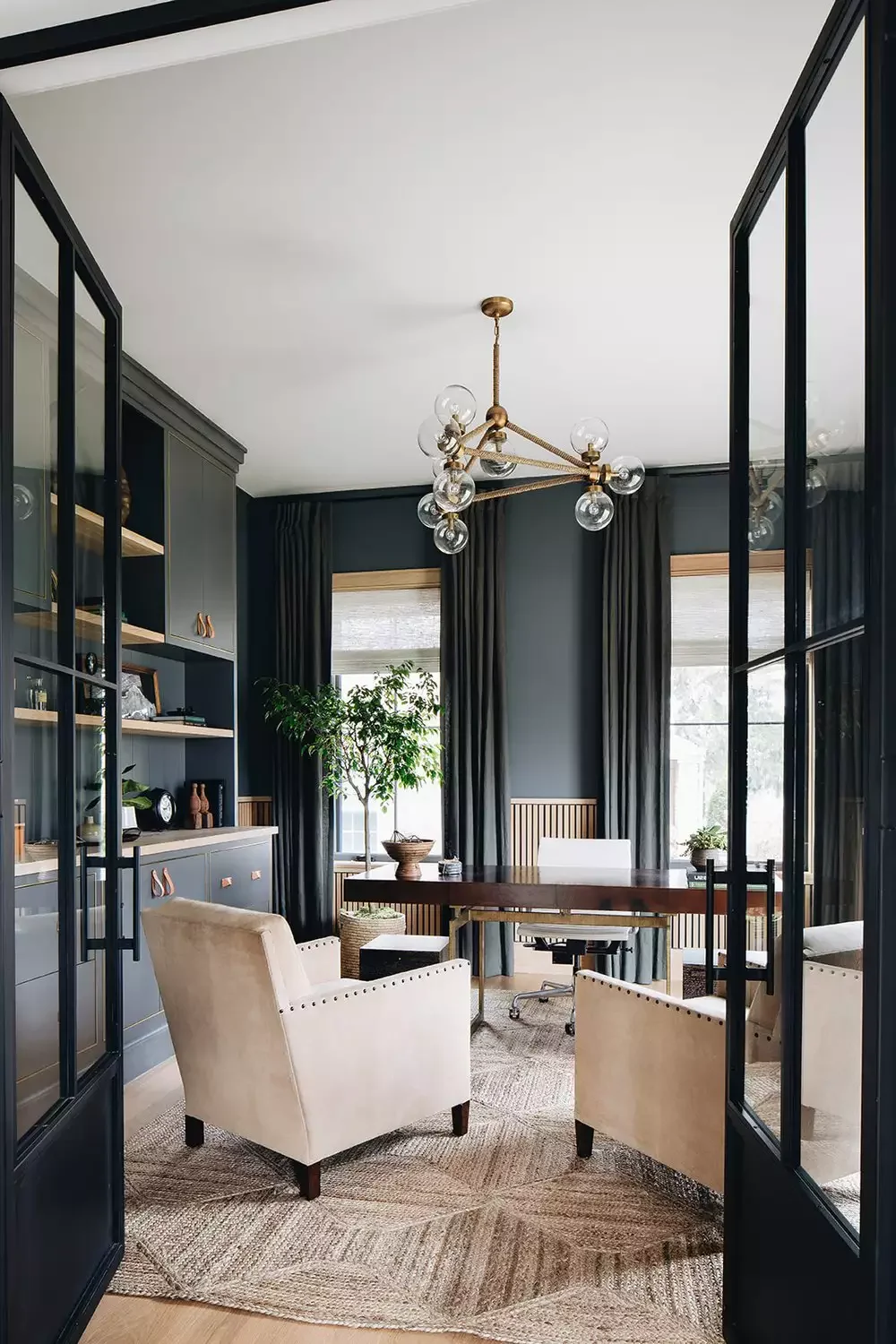 70 Creative Home Office Ideas to Design Your Perfect Workspace French Doors