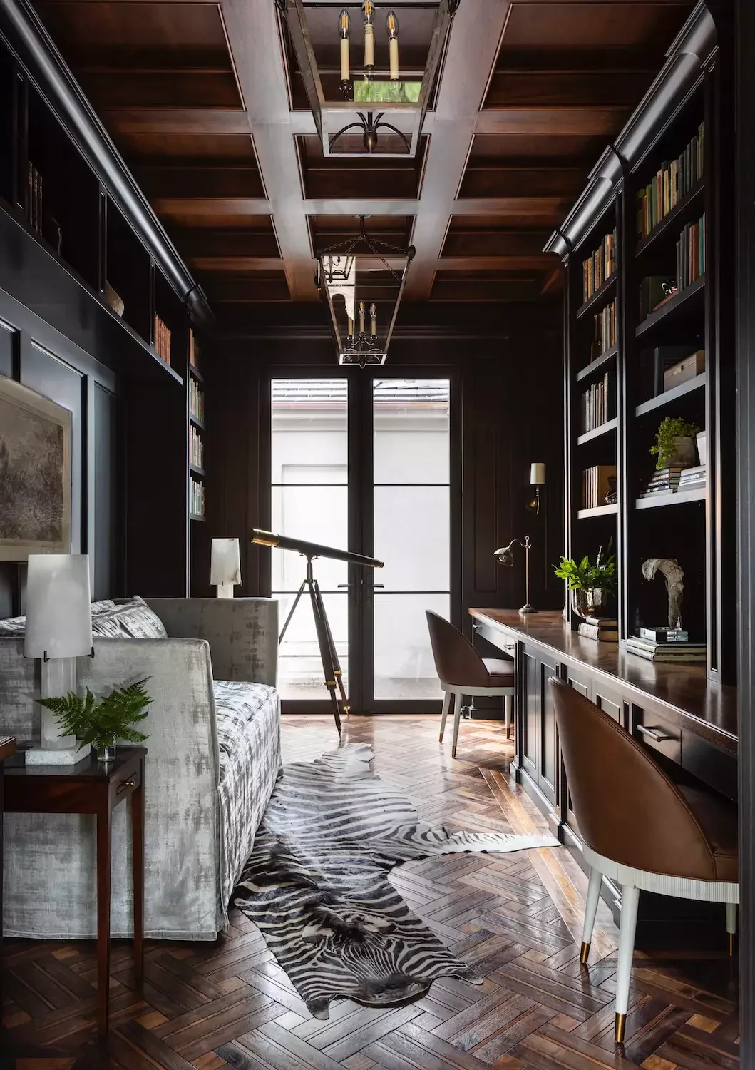 70 Creative Home Office Ideas to Design Your Perfect Workspace Galley-Style Layout