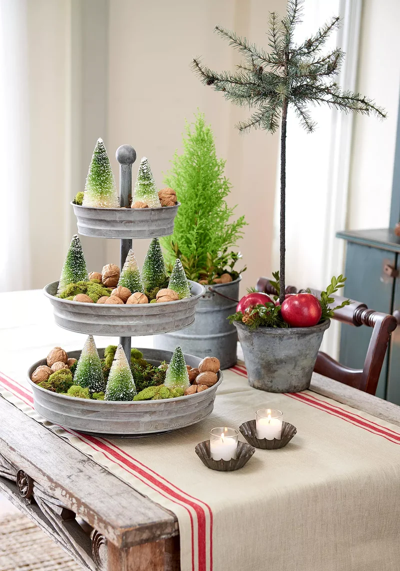 Galvanized Christmas Centerpiece