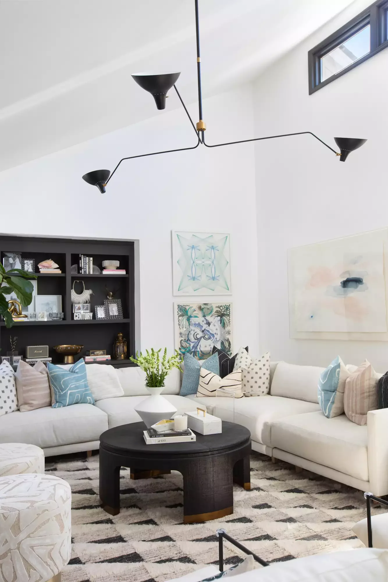 45 Contemporary Living Room Ideas That Create Timeless Style Geometric Area Rug
