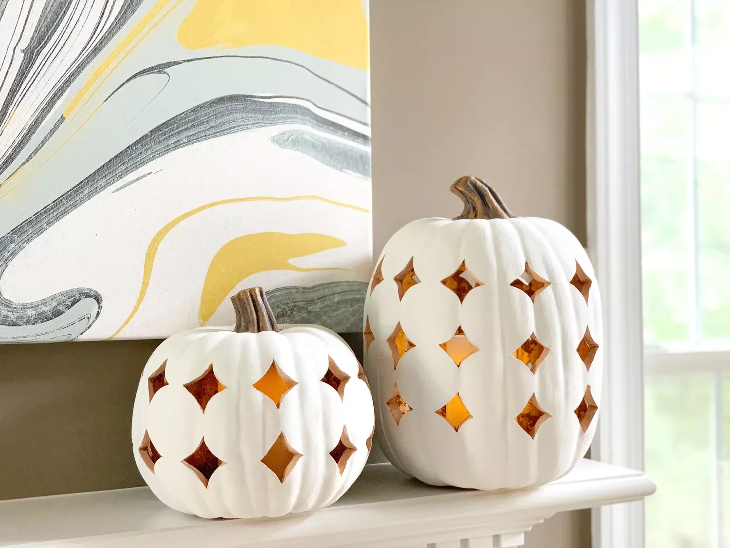 77 Creative Pumpkin Carving Ideas That'll Transform Your Fall Decorating Game 51 Geometric Shape Pumpkin