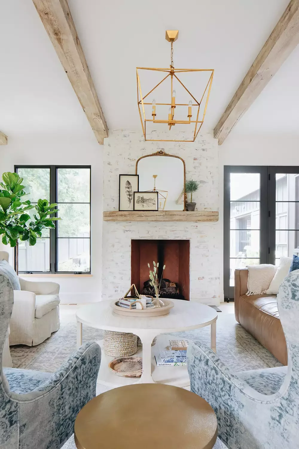 34 Stunning Painted Brick Fireplace Ideas to Transform Your Space 24 German Schmear Finish