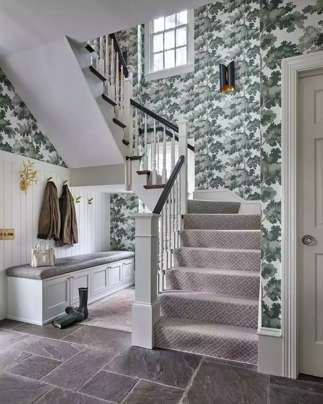 30 Creative Staircase Wall Decorating Ideas That Will Transform Your Space 27 Get Creative With Pattern