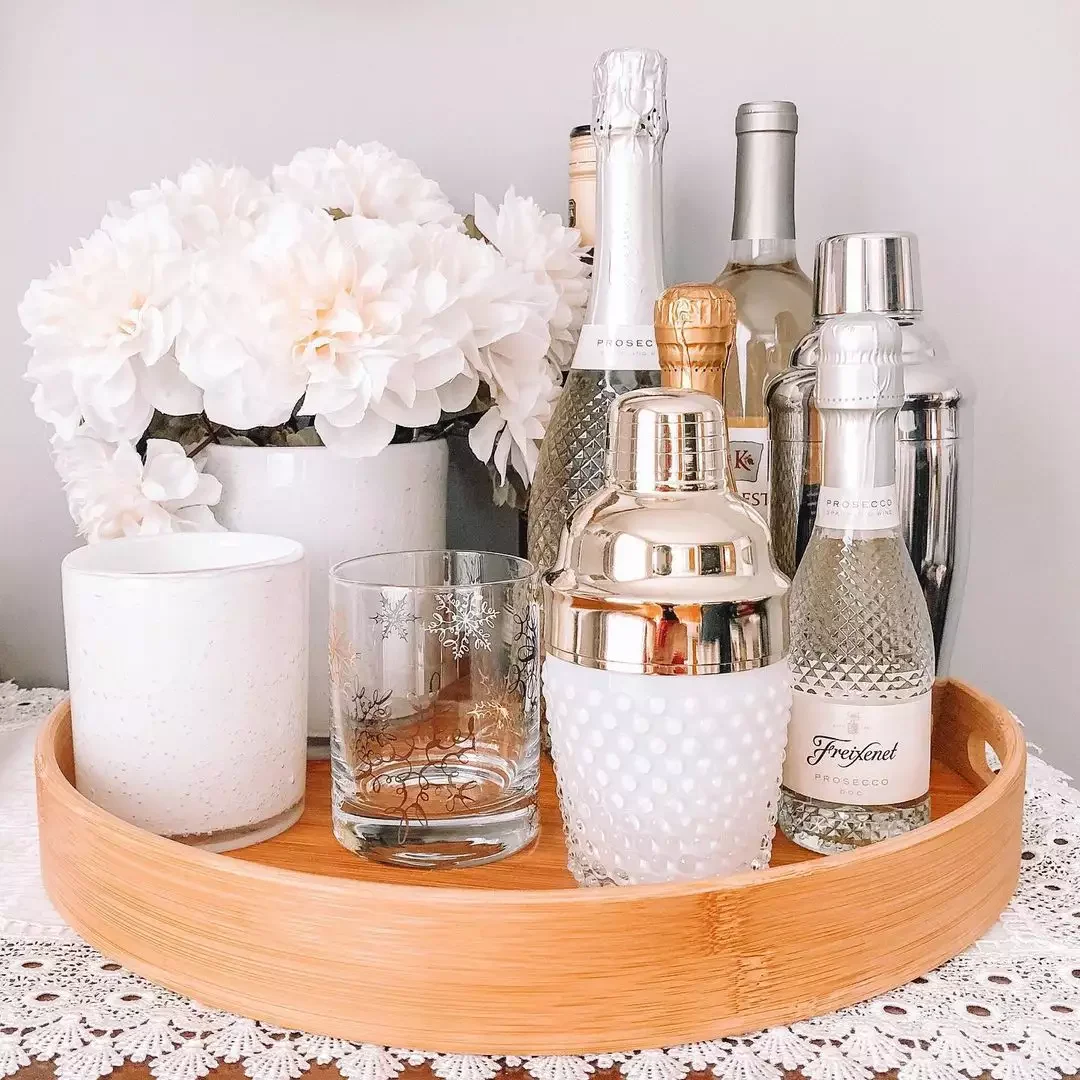 36 Creative Mini Bar Ideas to Transform Any Space Into Your Personal Cocktail Haven 13 Get Floral