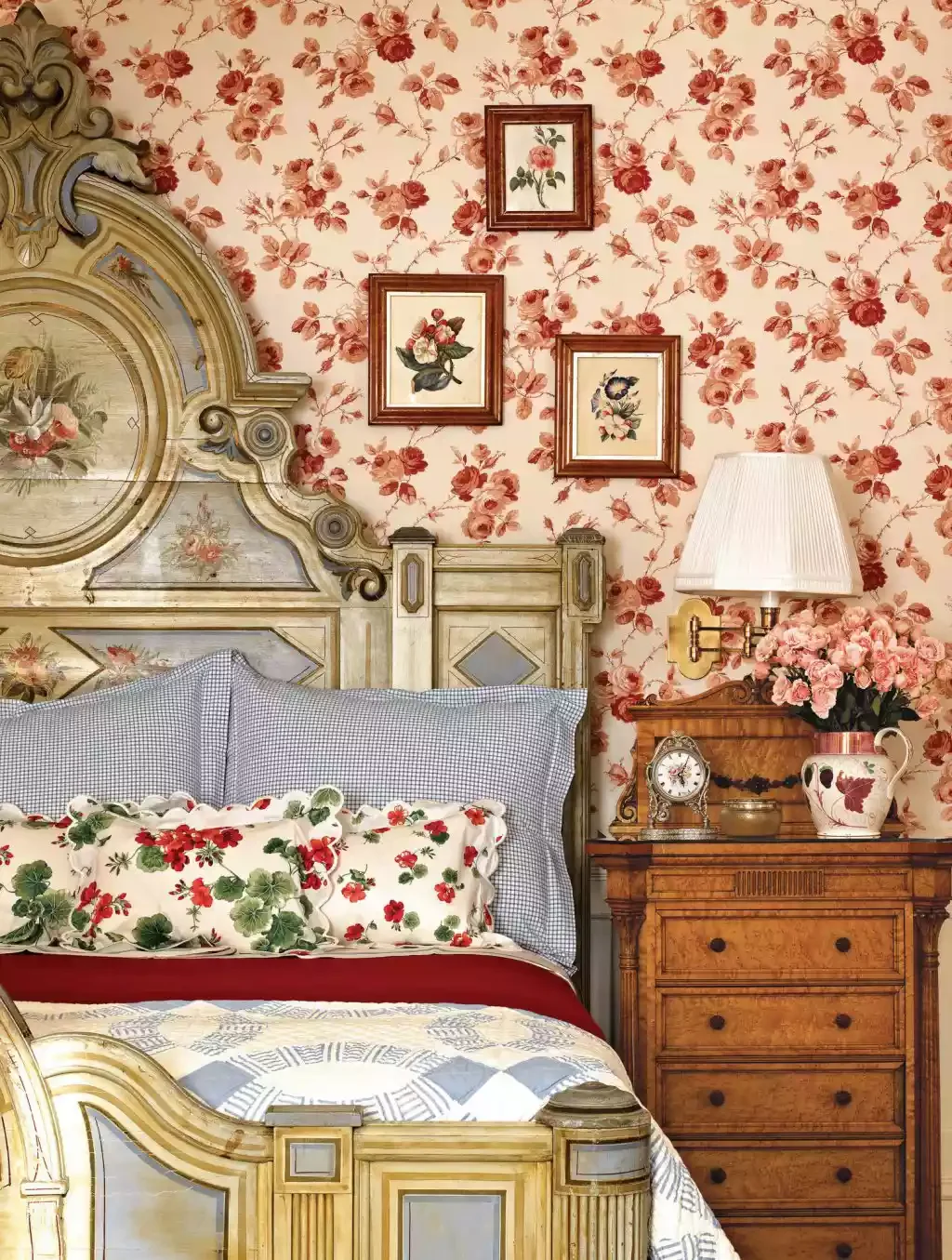 19 Stunning Red Bedroom Ideas That Will Transform Your Space 15 Get Romantic With Red Roses