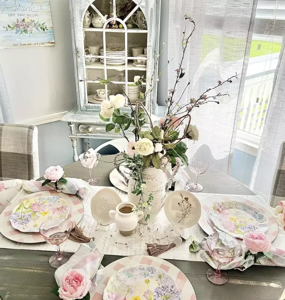 52 Gorgeous Spring Table Centerpiece Ideas to Transform Your Dining Space 6 Get Rustic