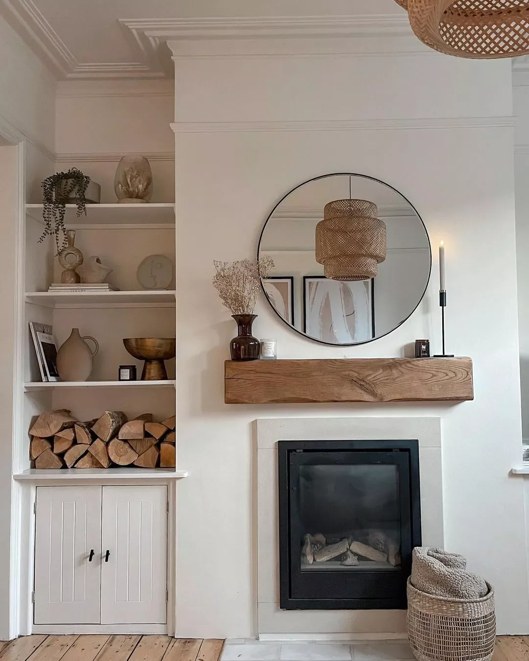 33 Cozy Farmhouse Fireplace Styling Ideas That Transform Your Living Space 3 Get Textural With Logs