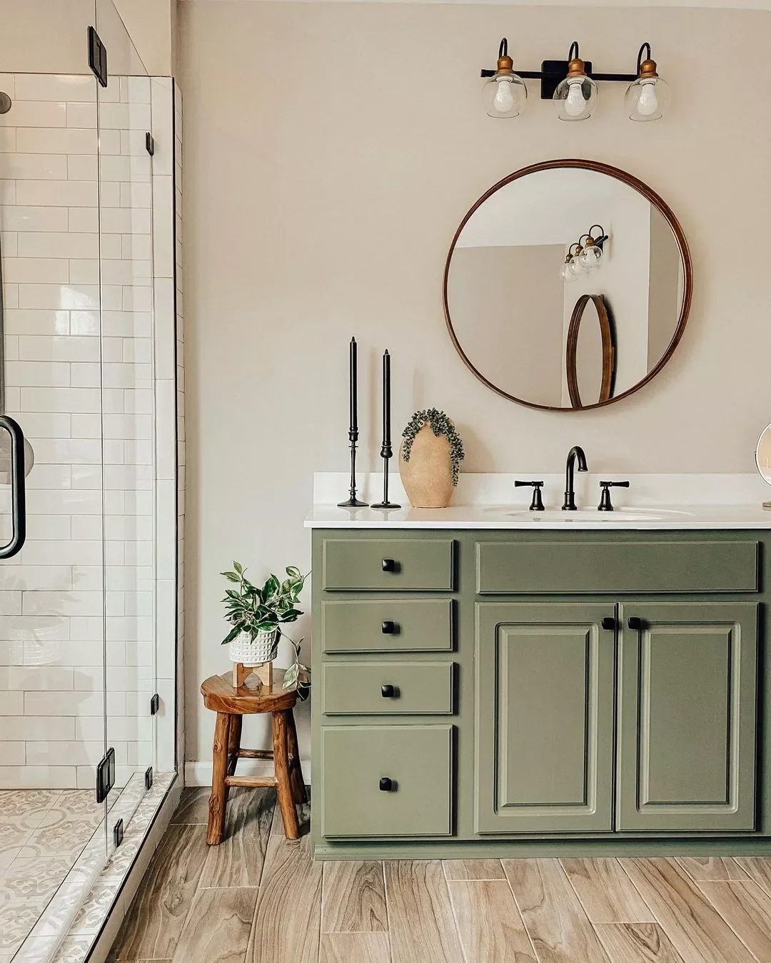 23 Stunning Sage Green Bathroom Ideas That Will Transform Your Space 8 Get a Little Rustic