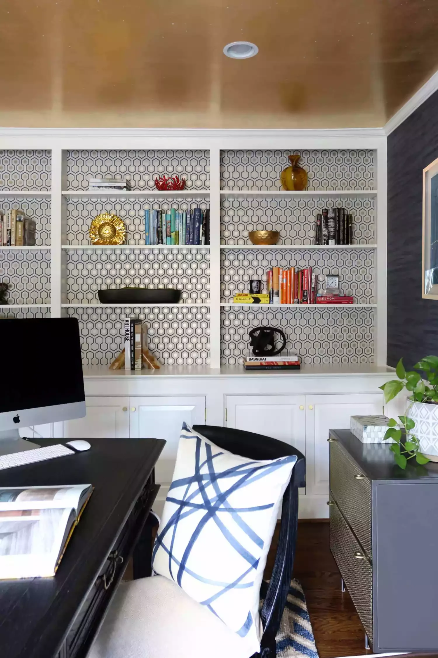 33 Stunning Ceiling Wallpaper Ideas to Transform Your Home's Fifth Wall 20 Gilded Ceiling Wallpaper