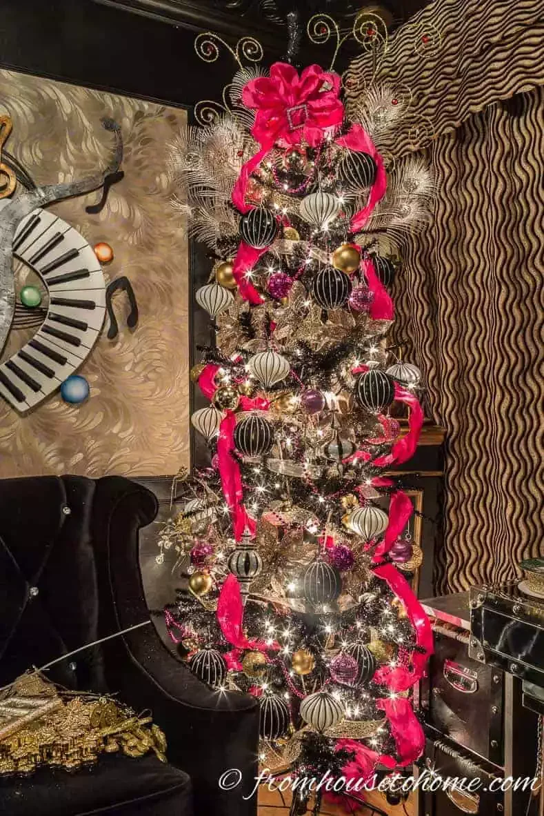 22 Stunning Black Christmas Tree Ideas That Will Transform Your Holiday Decor 22 Glam Fashion-Inspired Tree