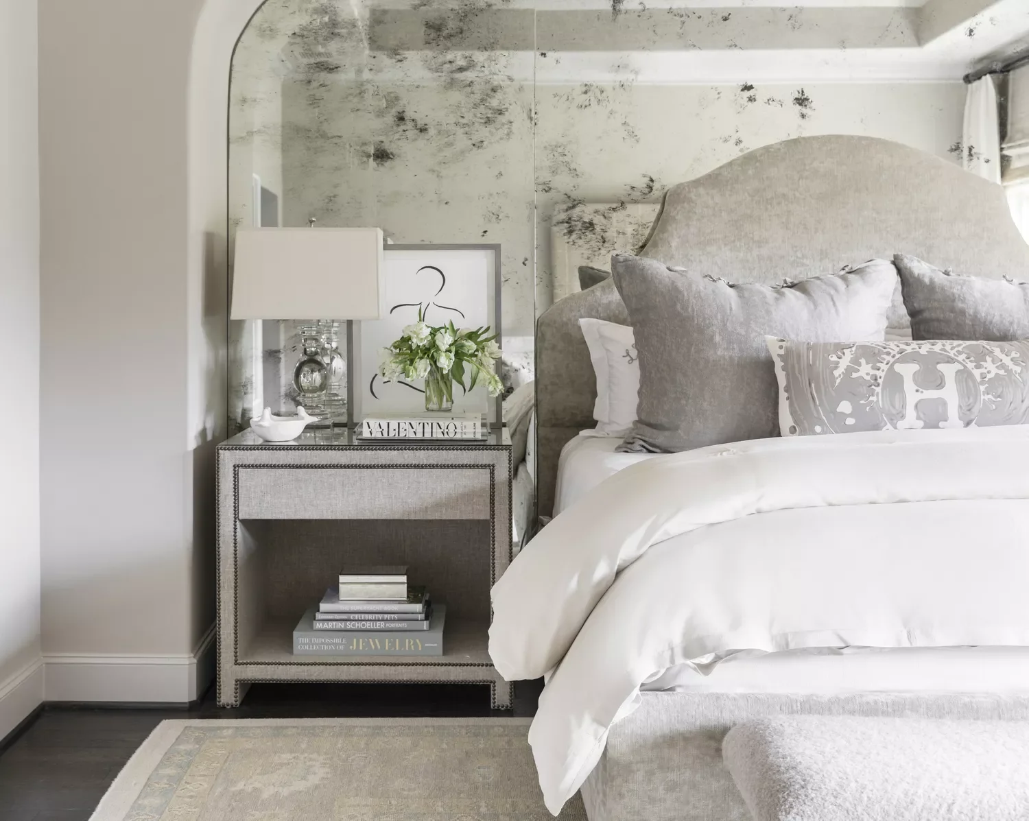 32 Stunning Gray Bedroom Ideas That Will Transform Your Space 9 Glam Gray Bedroom