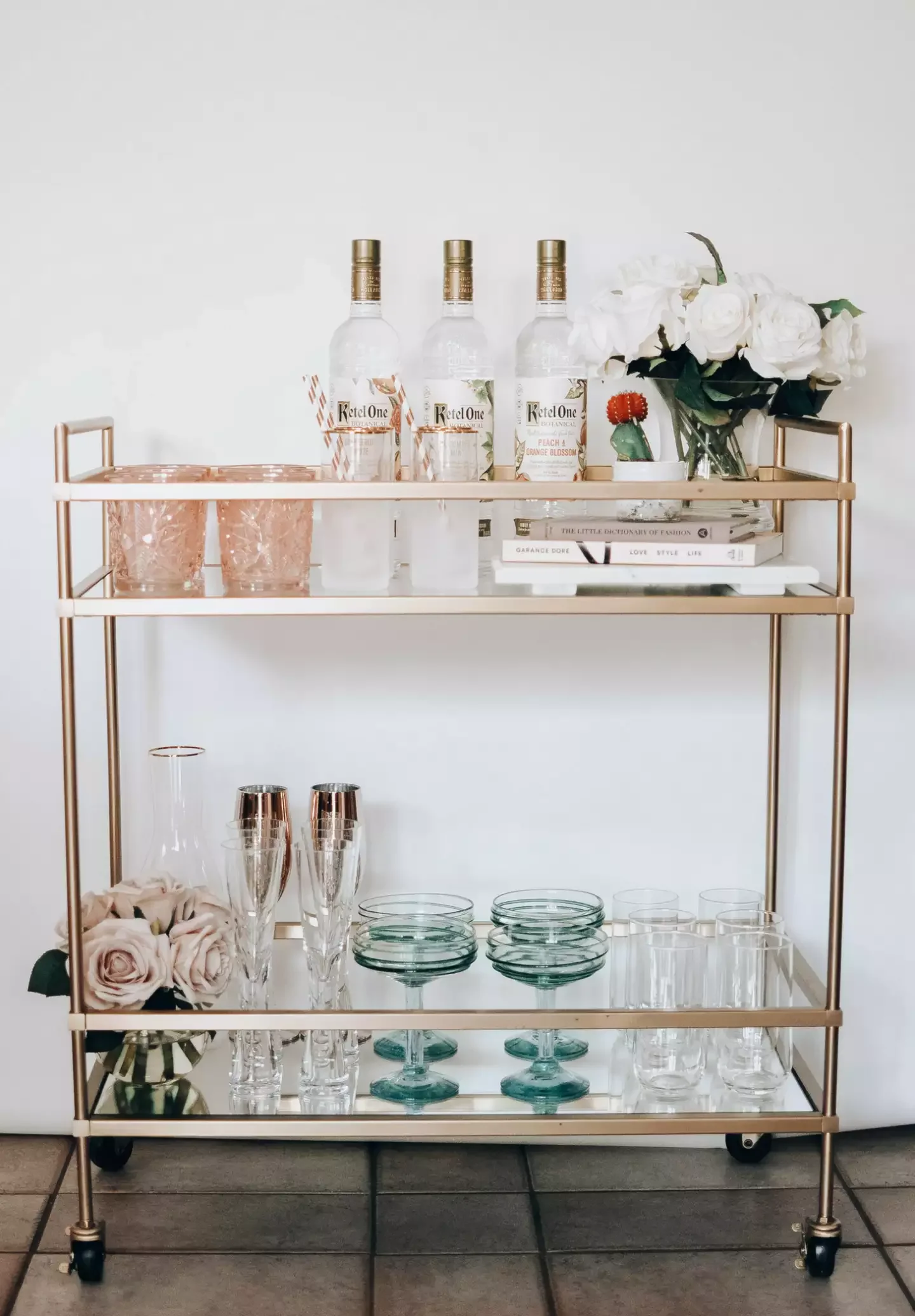 33 Stylish Bar Cart Ideas That'll Transform Your Home Entertainment Game 23 Glam It Up