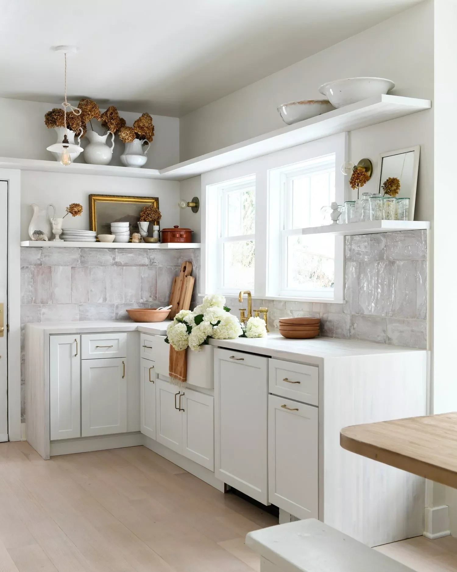 37 White Backsplash Ideas That Transform Any Kitchen Style Glazed Tile Backsplash