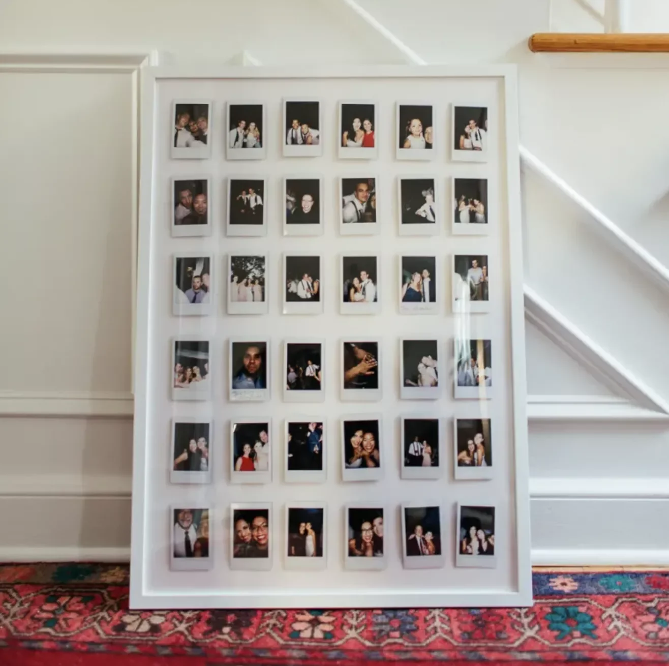 31 Creative Photo Wall Ideas to Transform Your Home 26 Glue Polaroids Inside a Frame