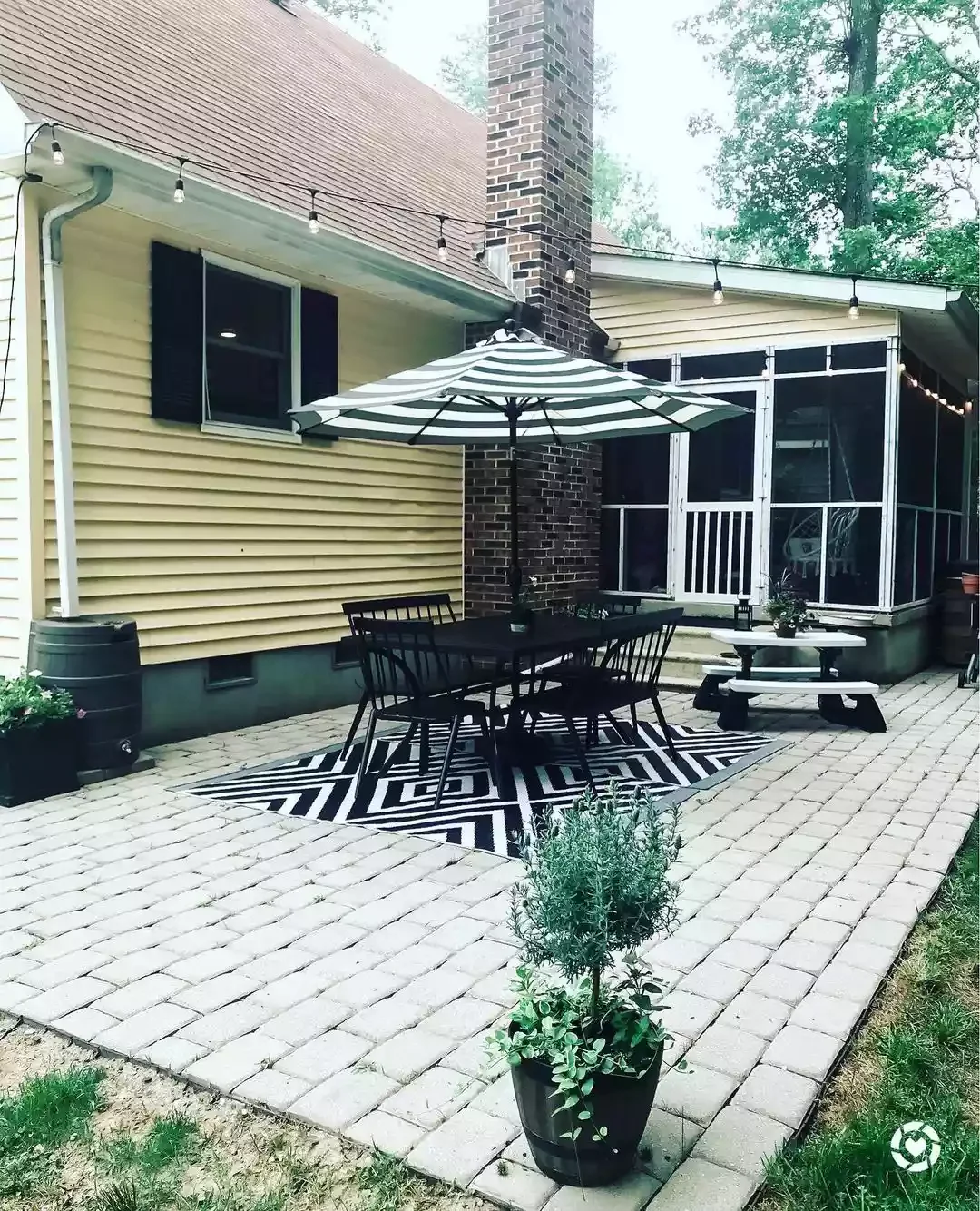 30 Beautiful Ways to Transform Your Patio with String Lights 11 Go Across the Patio