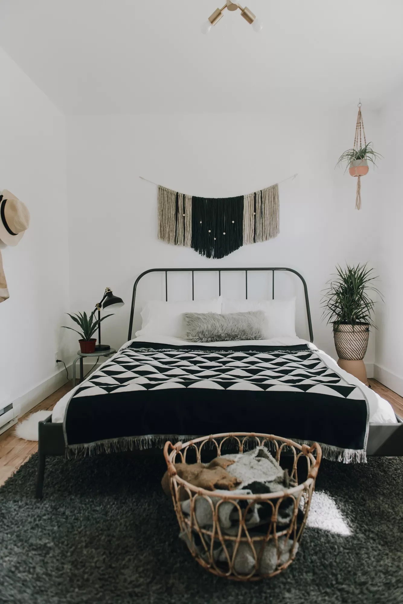 32 Stunning Black and White Bedroom Ideas That Will Transform Your Space 30 Go Boho-Style