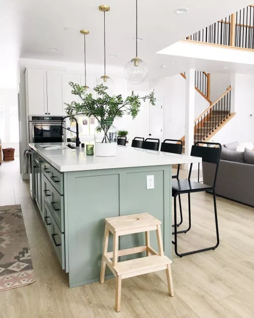 23 Stunning Sage Green Kitchen Ideas That Never Go Out of Style 6 Go Bold With Complete Sage Wall Coverage